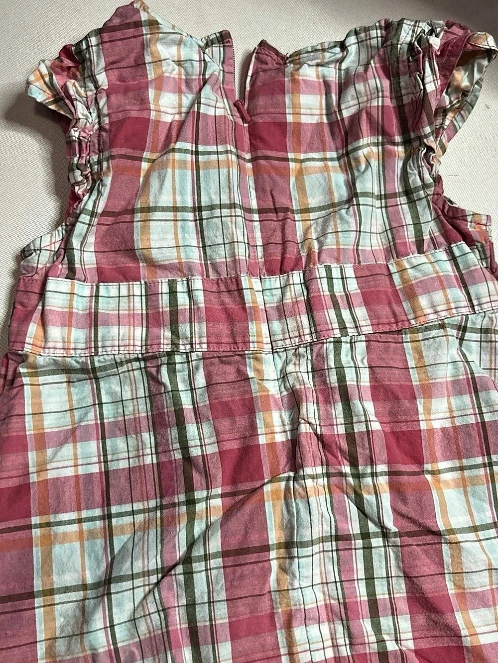 Gymboree Girls Plaid Embroidered Blouse Pink & Green Girls 4